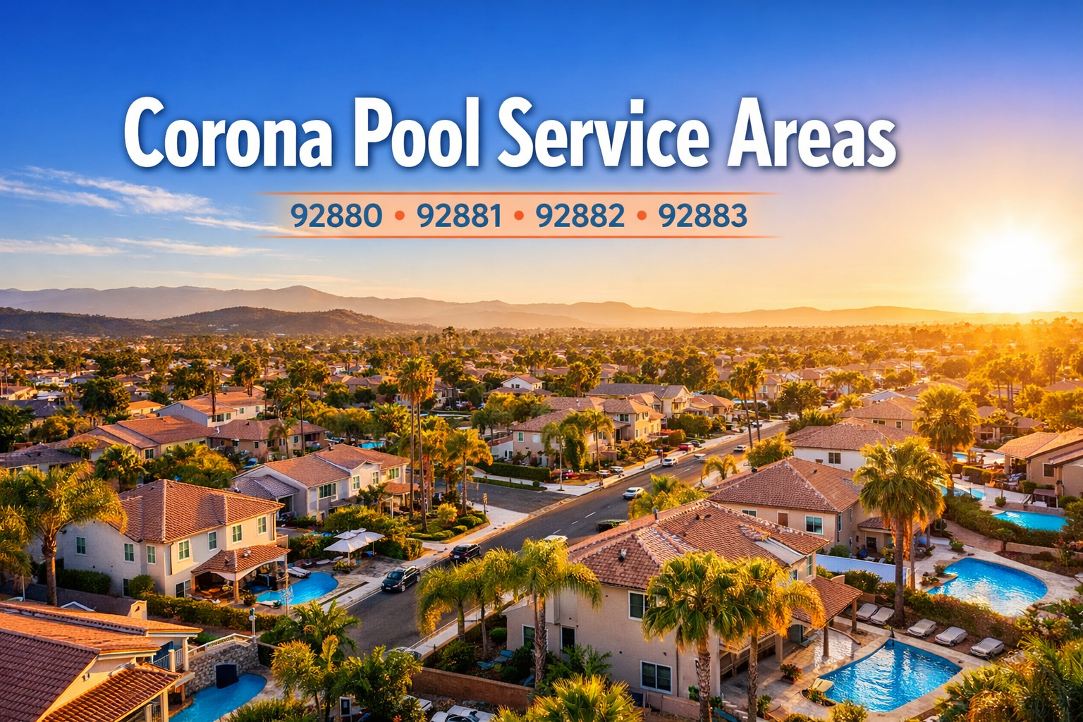 Corona Pool Service Areas